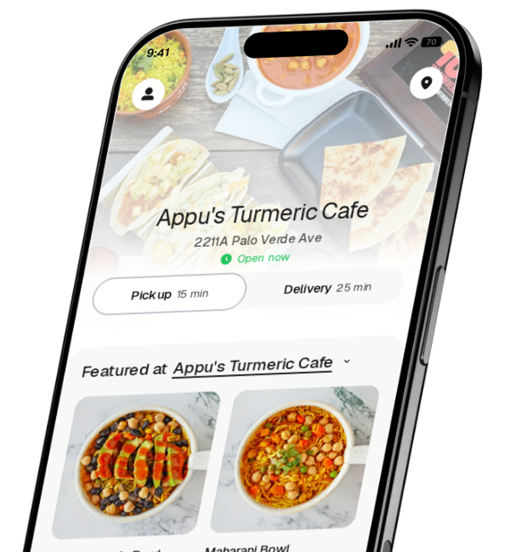 Appu's Turmeric Cafe app preview